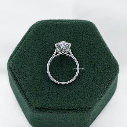 Split Shank Oval Diamond Solitaire Ring