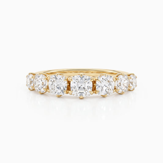 Square Old Mine Cushion Diamond Wedding Band Band