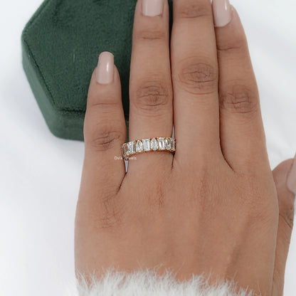 Pear And Tapered Baguette Diamond Eternity Band