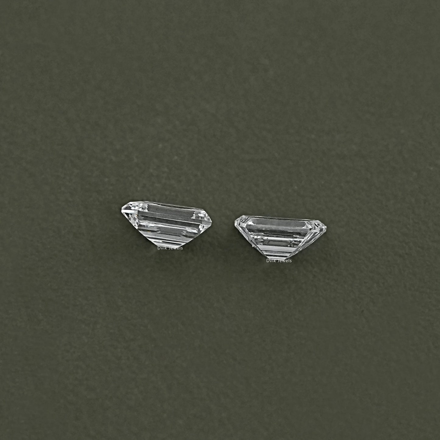 Step Cut Trapezoid Diamond Matching Pair