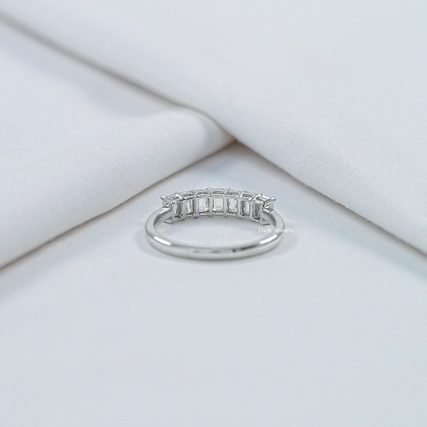 Emerald Cut Seven-Stone Lab Diamond Ring
