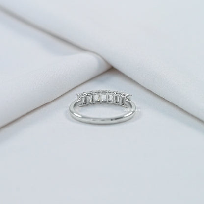 Emerald Cut Seven-Stone Lab Diamond Ring