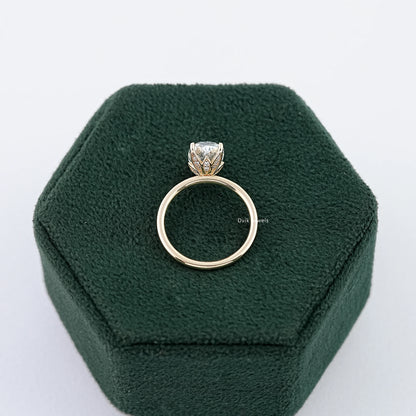 Cushion Cut Lab Grown Diamond Solitaire Engagement Ring