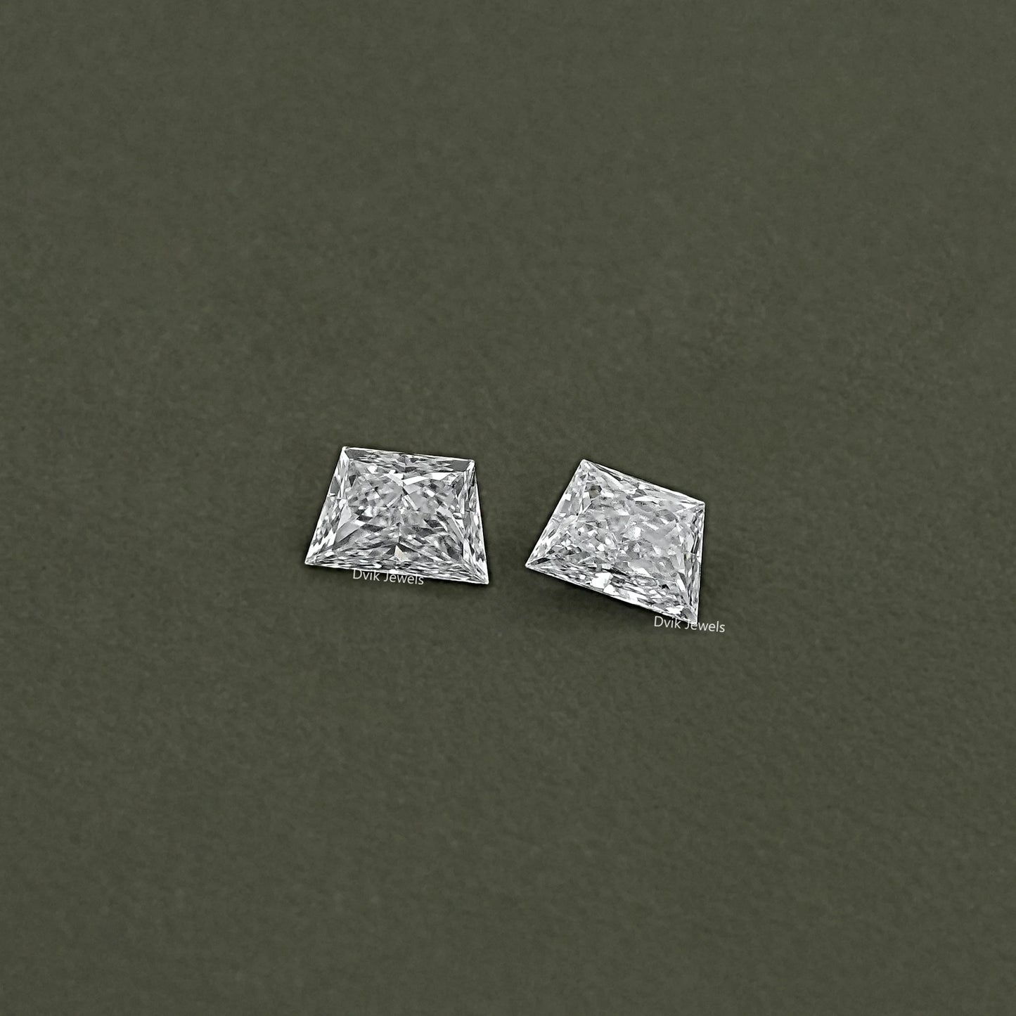 Brilliant Trapezoid Cut Lab Diamond Pair