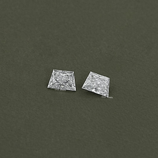 Brilliant Trapezoid Cut Lab Diamond Pair