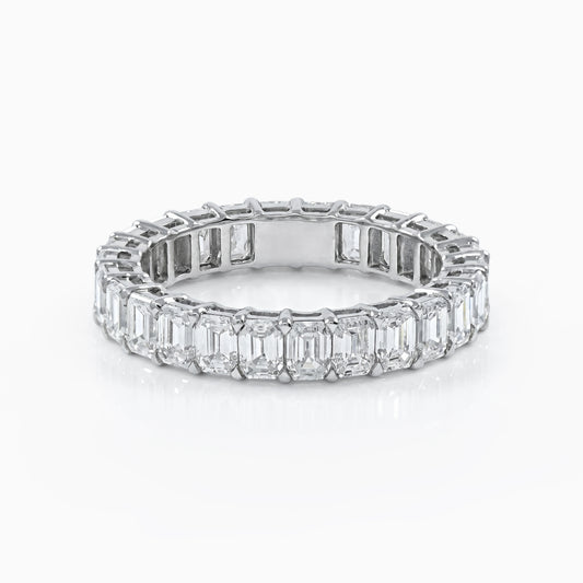 Stunning Emerald Cut Diamond Full Eternity Band Band
