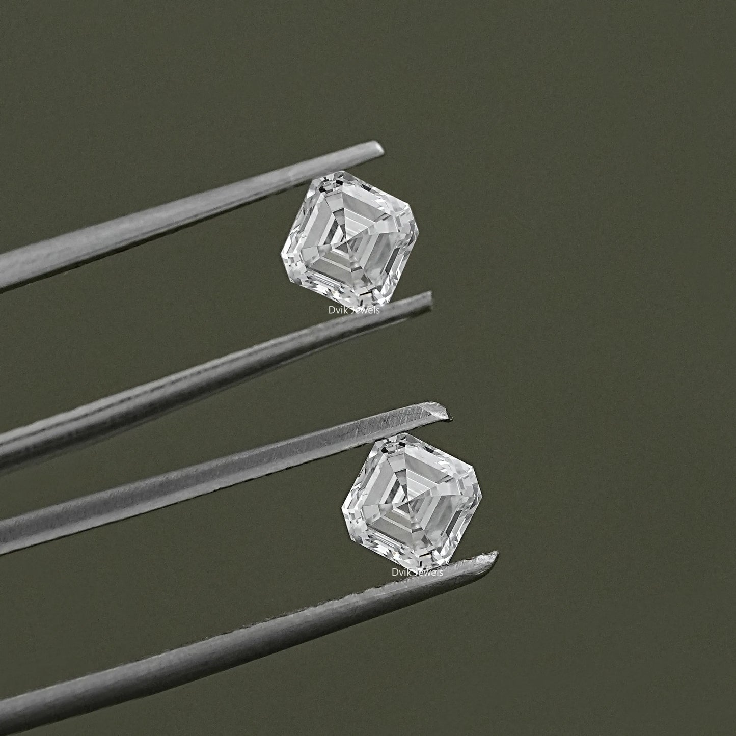 Brilliant Asscher Cut Lab Diamond Pair