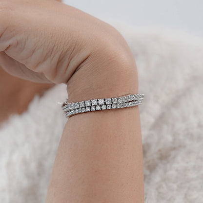 Lab Grown Round Cut Diamond Tennis Bracelet