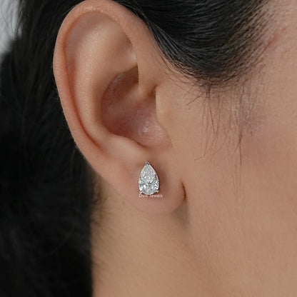 Pear Lab Grown Diamond Stud Earring