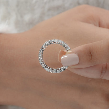 Asscher Cut Diamond Full Eternity Wedding Band