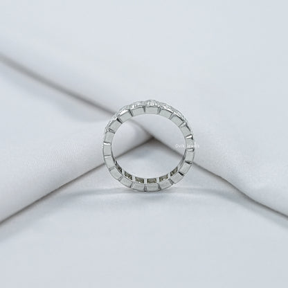 Radiant Cut Lab Diamond Bezel Set Eternity Band