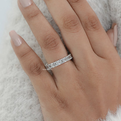 Stunning Emerald Cut Diamond Full Eternity Band