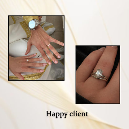 Oval Cut Lab Diamond Solitaire Engagement Ring Ring