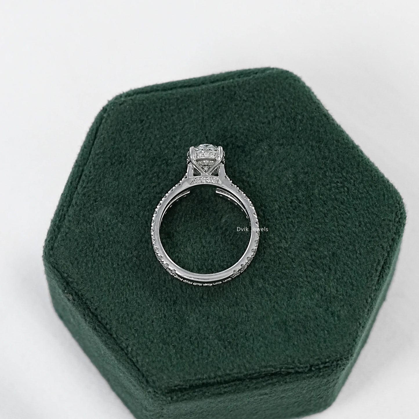 Oval Cut Lab Diamond Bridal Ring Set