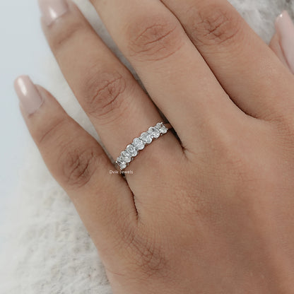 Lab Grown Diamond Half Eternity Wedding Band