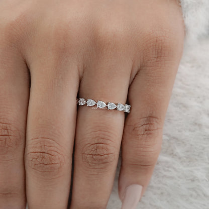 Pear Cut Lab Grown Diamond Eternity Band