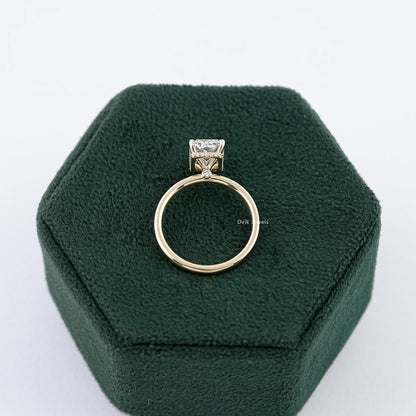 Radiant Cut Hidden Halo Lab Diamond Engagement Ring