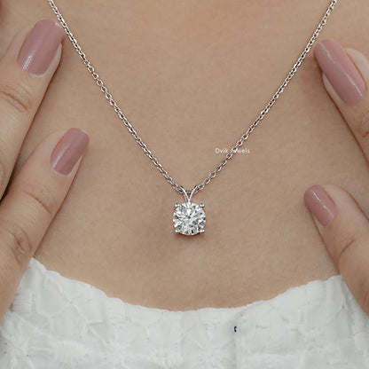 Round Lab Grown Diamond Solitaire Pendant