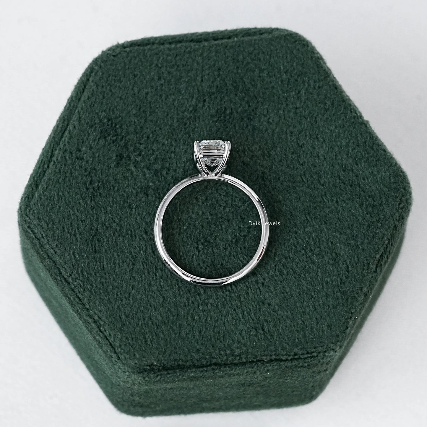 Emerald Cut Solitaire Diamond Engagement Ring