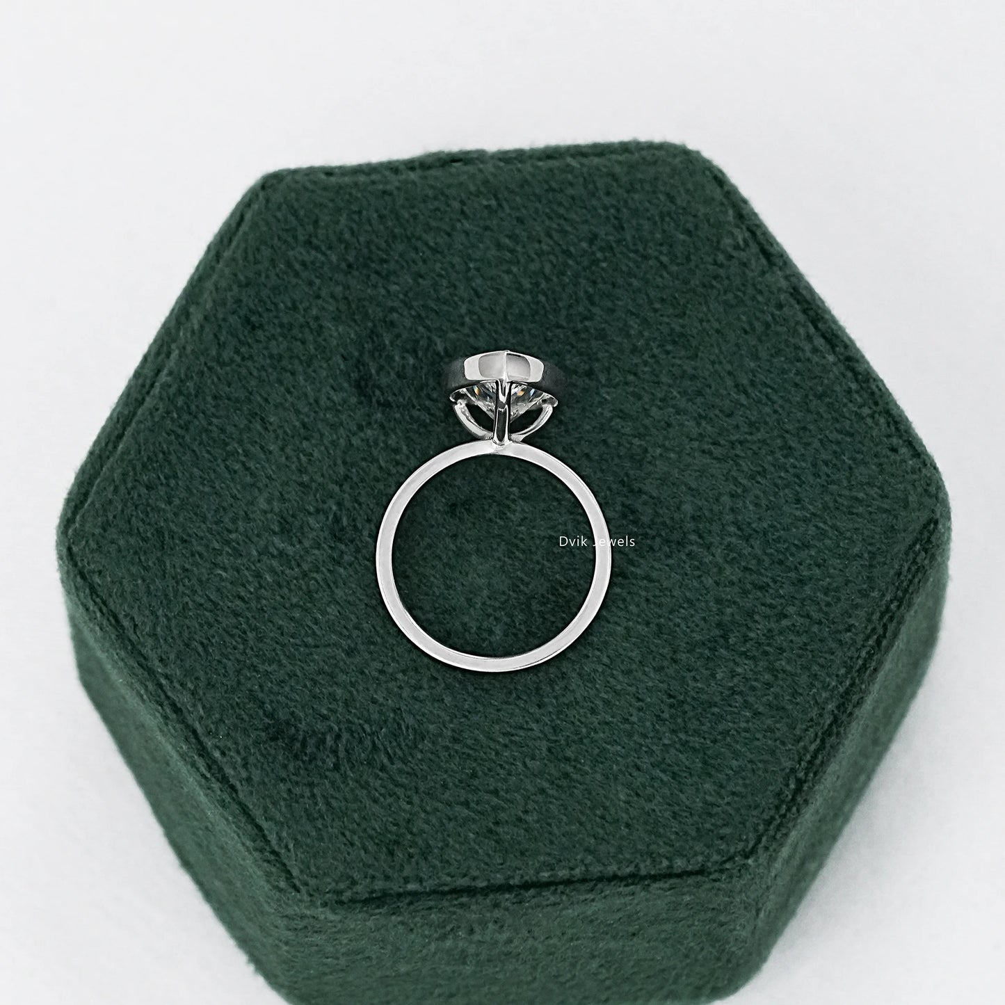 Bezel Set Pear Cut Diamond Ring