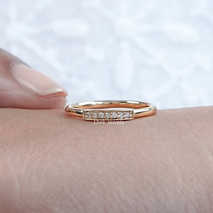 Round Diamond Channel Set Promise Ring