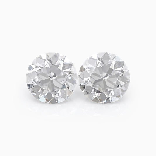 Traditional Old European Round Lab Diamond Matching Pair Matching Pair
