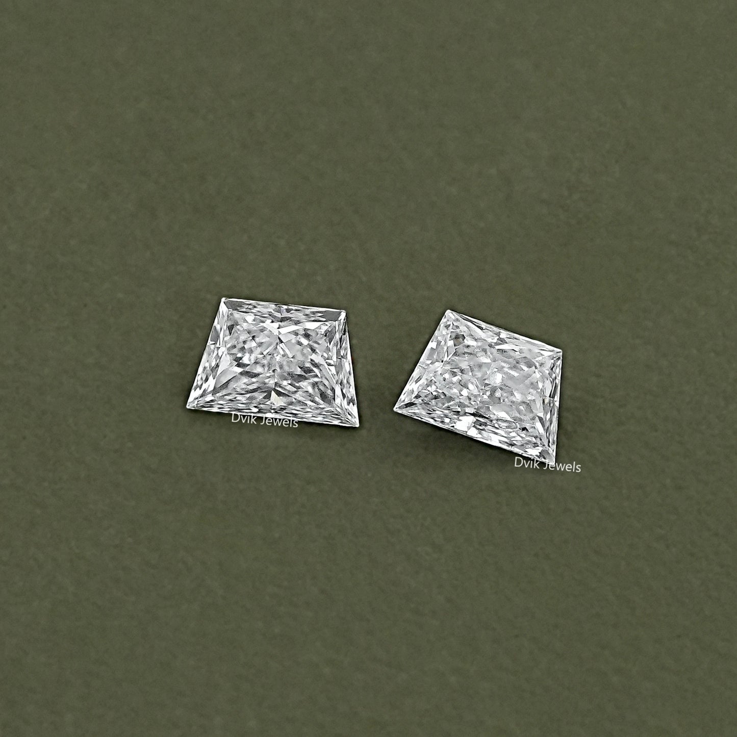 Trapezoid Cut Lab Diamond Pair