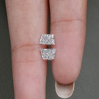 Brilliant Trapezoid Cut Lab Diamond Pair