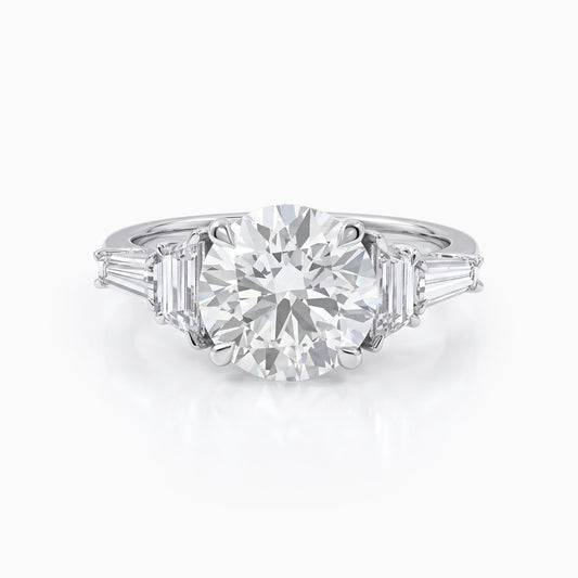 Trapezoid And Tapered Baguette Lab Diamond Five Stone Ring Ring