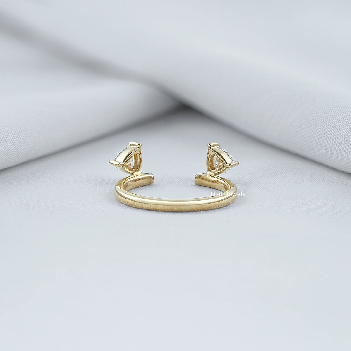 Trillion Cut Lab Diamond Open Cuff Ring Ring