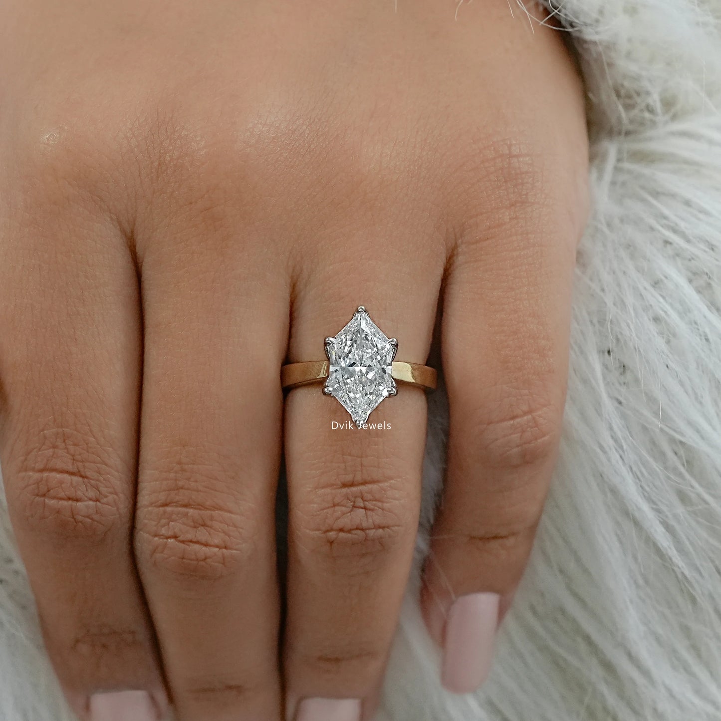 Tulip Set Dutch Marquise Cut Solitaire Ring