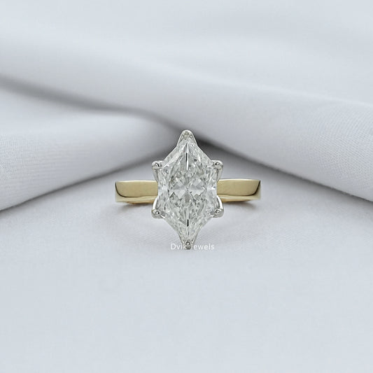Tulip Set Dutch Marquise Cut Solitaire Ring Ring