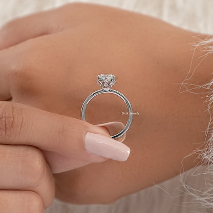 Tulip Set Marquise Cut Lab Diamond Engagement Ring Ring