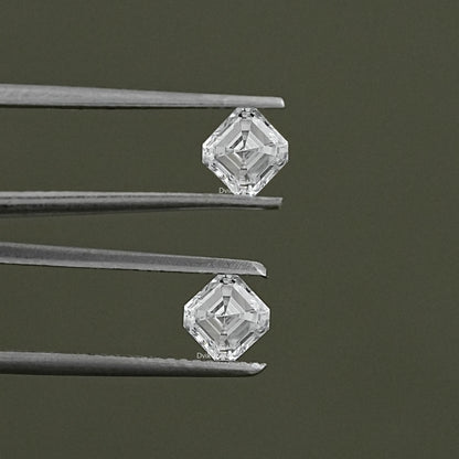 Brilliant Asscher Cut Lab Diamond Pair