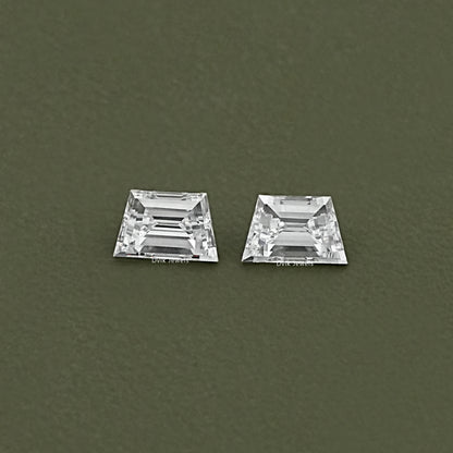 Step Cut Trapezoid Diamond Matching Pair
