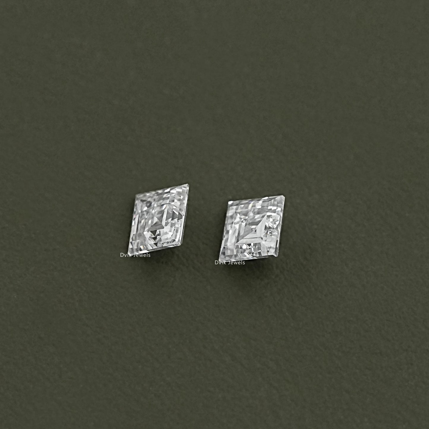 Lozenge Shape Lab Diamond Pair