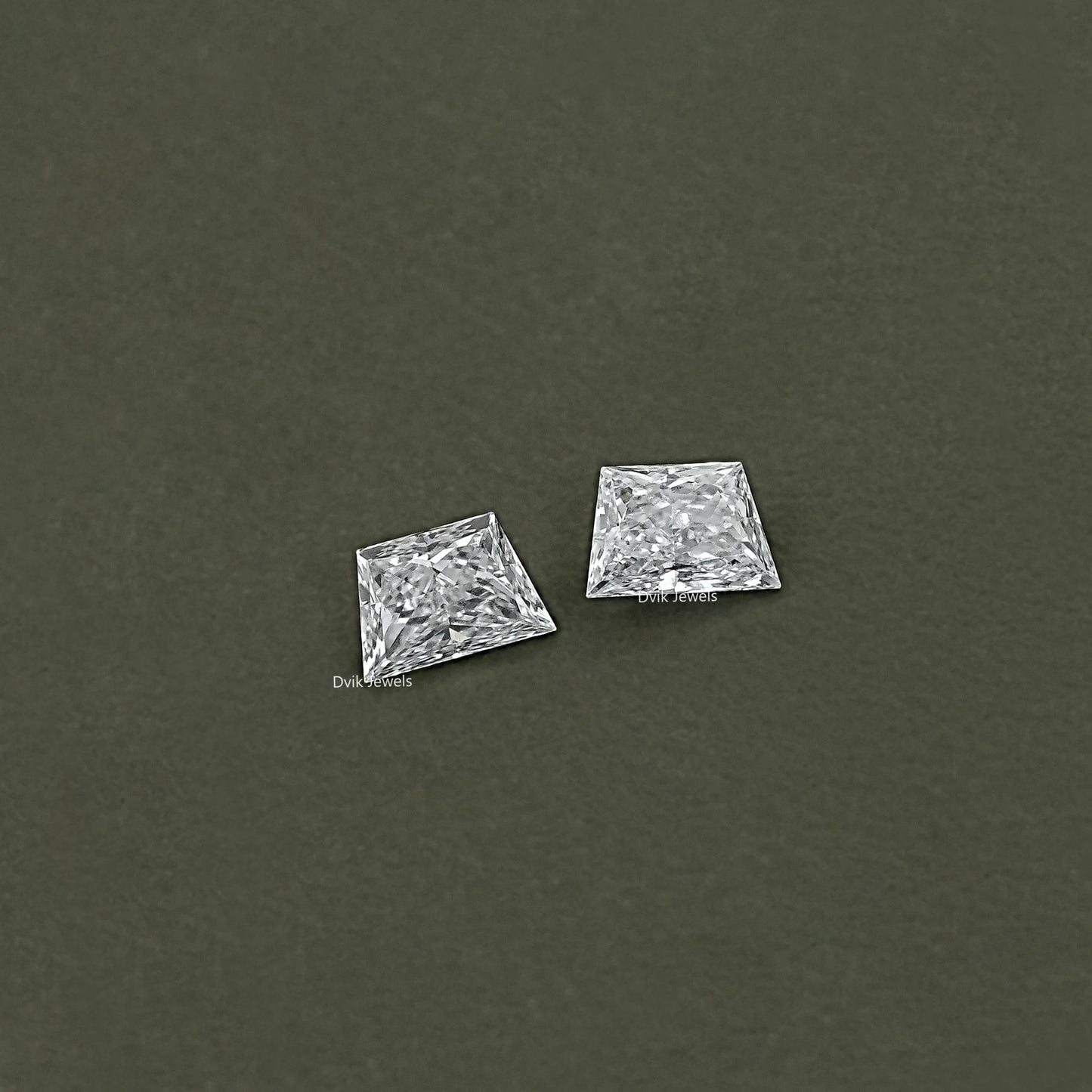 Brilliant Trapezoid Cut Lab Diamond Pair