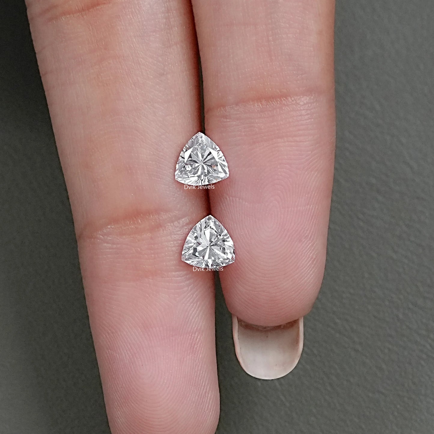 Trillion Shape Lab Diamond Matching Pair