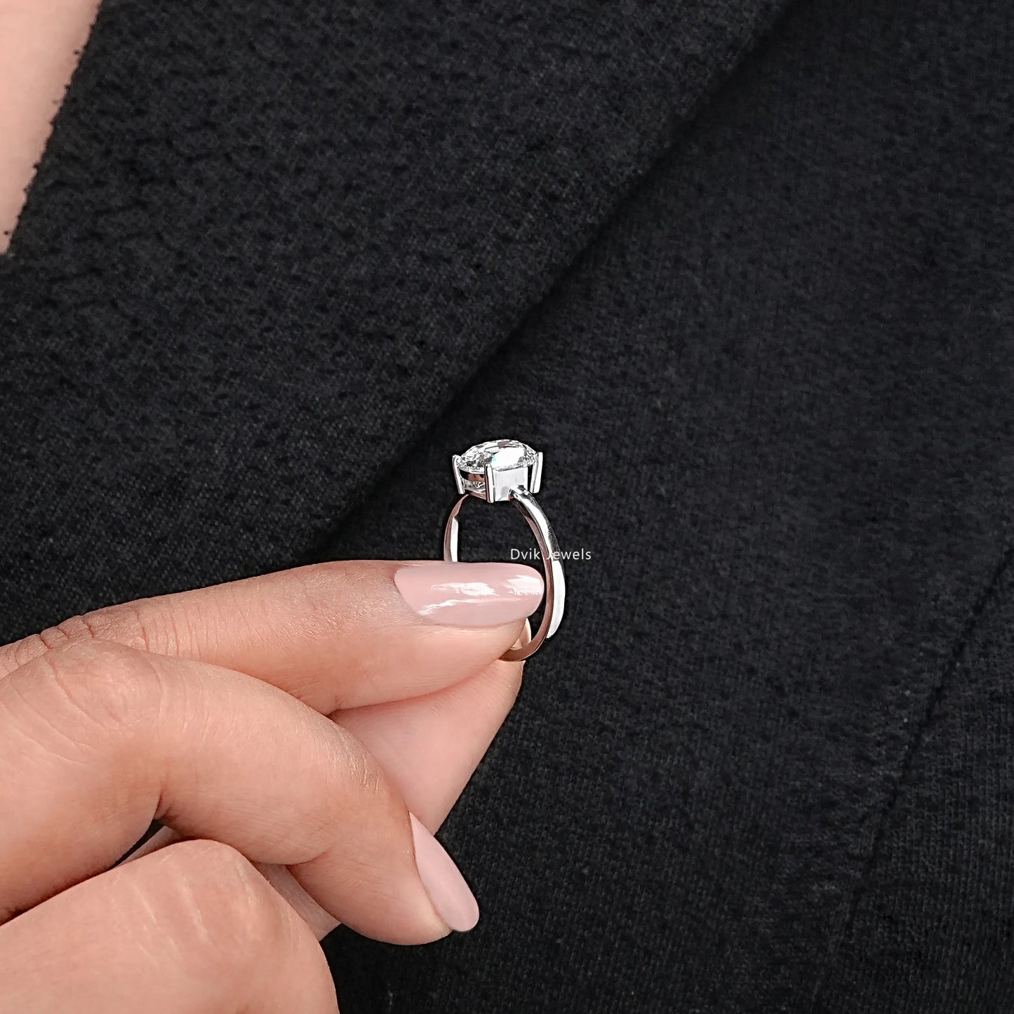 Old Mine Cushion Diamond Solitaire Ring