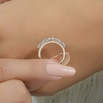 Old Mine Cushion Lab Diamond Band Ring