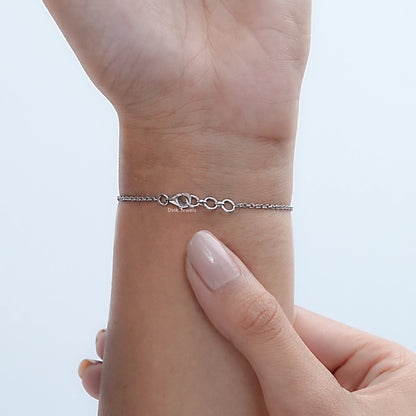 Heart And Pear Halo Lab Diamond Bracelet