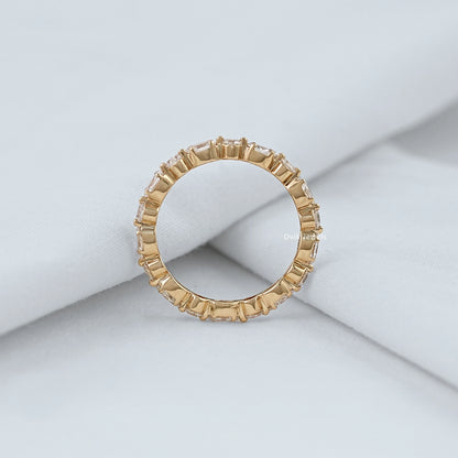 Marquise & Round Cut Lab Diamond Eternity Band Ring