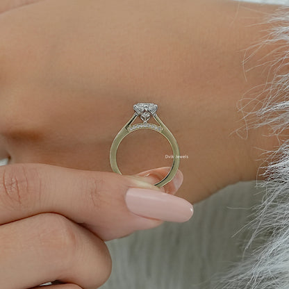 Marquise Cut Lab Diamond Vintage Filigree Engagement Ring Ring