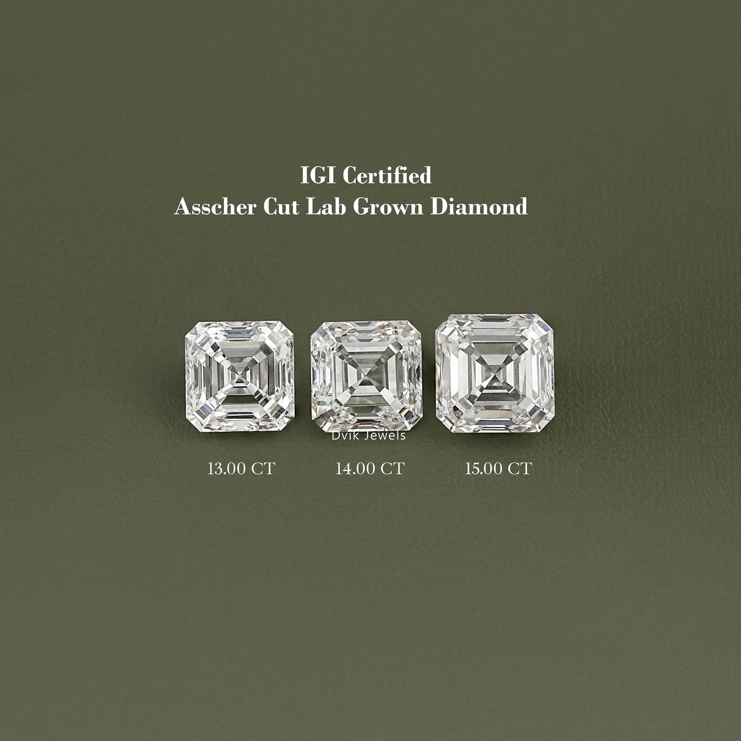 Asscher Cut Lab Grown IGI Certified Loose Diamond Loose Diamond