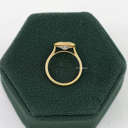 Oval East-West Bezel Engagement Ring Ring