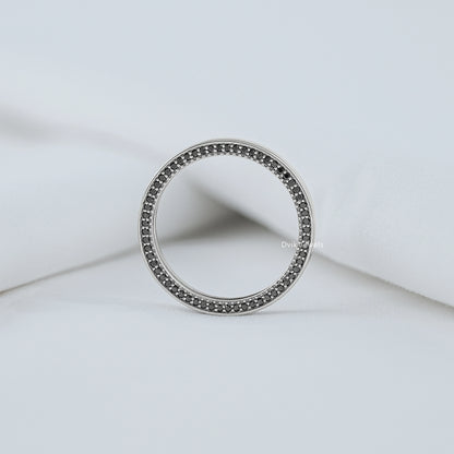 Round Cut Diamond Slim Eternity Wide Men's Band Band