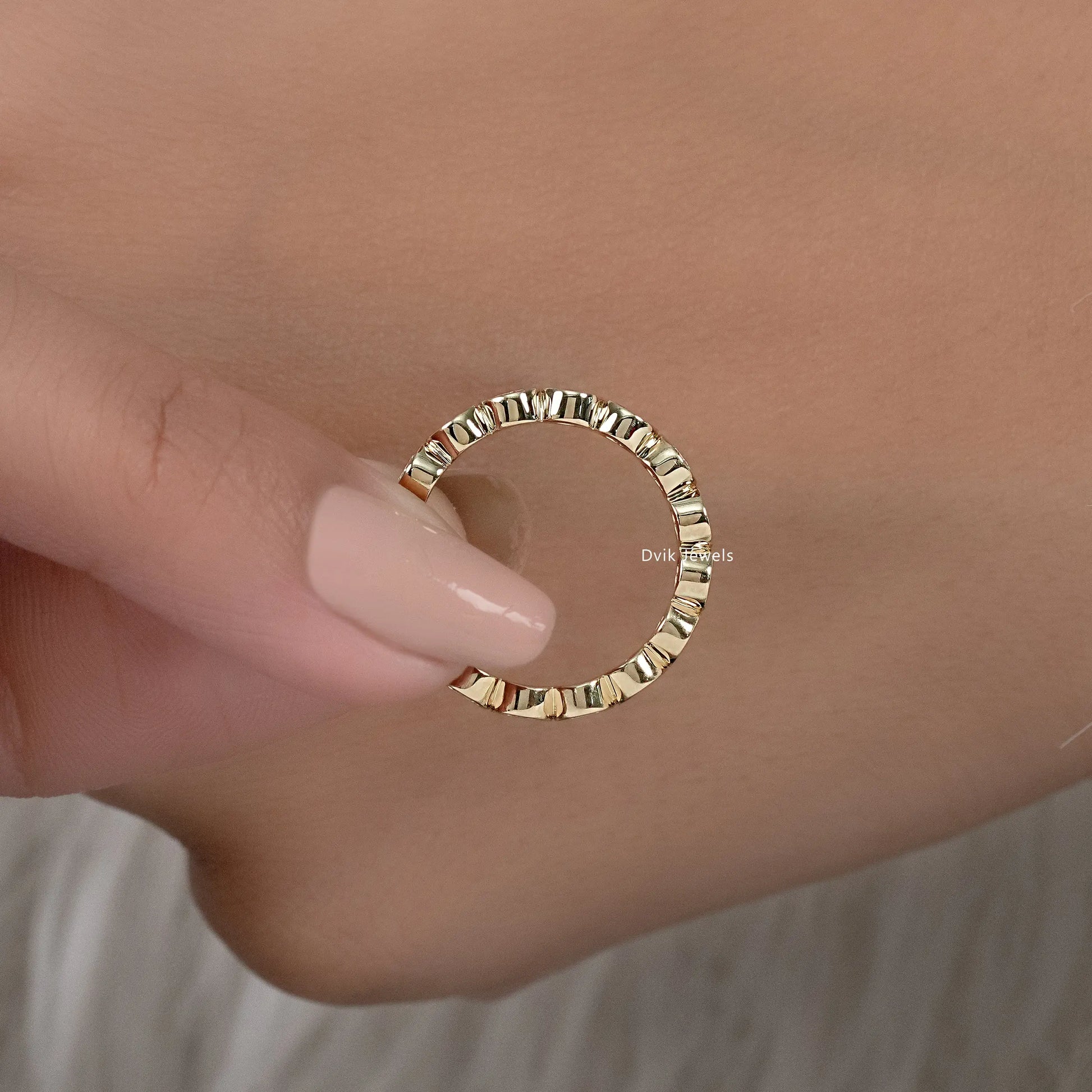 Bezel Set Round Cut Lab Diamond Eternity Band Band