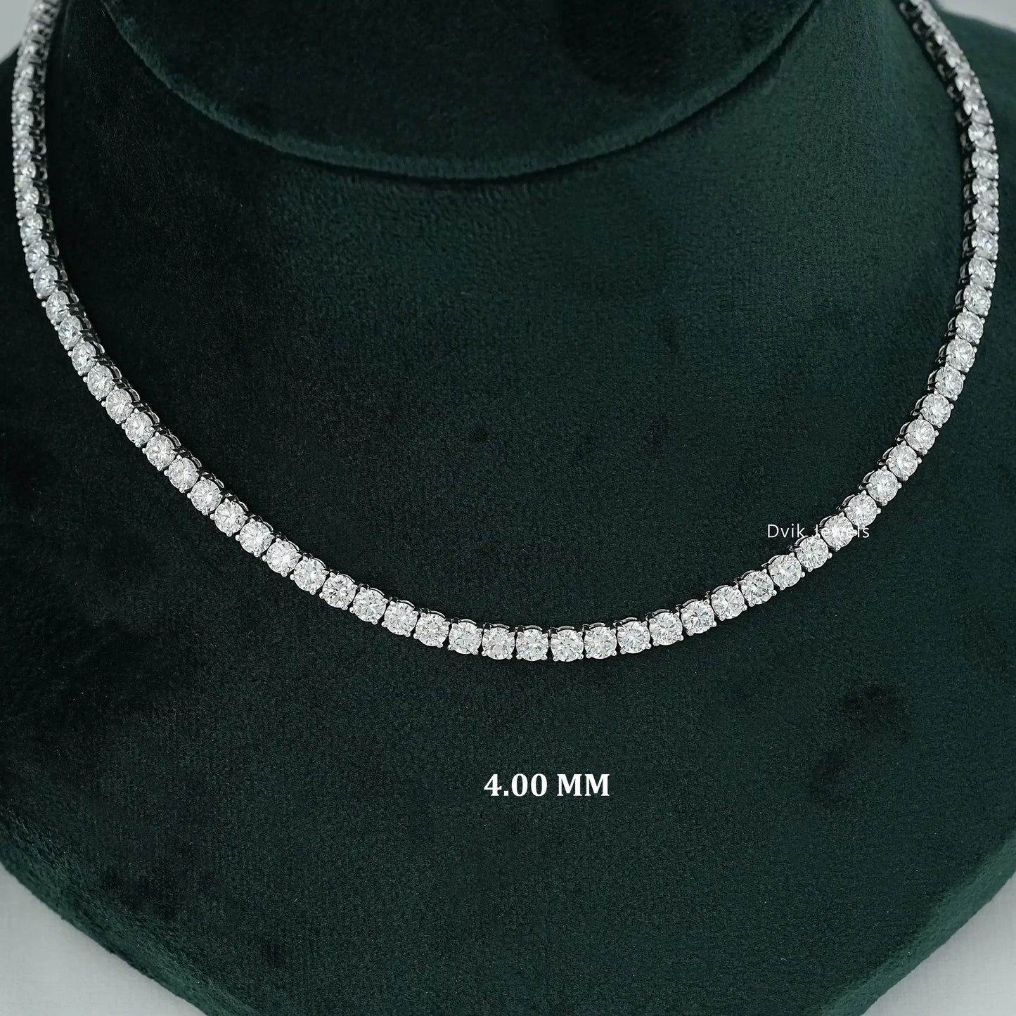 Round Cut Lab Grown Diamond Tennis Necklace Necklace