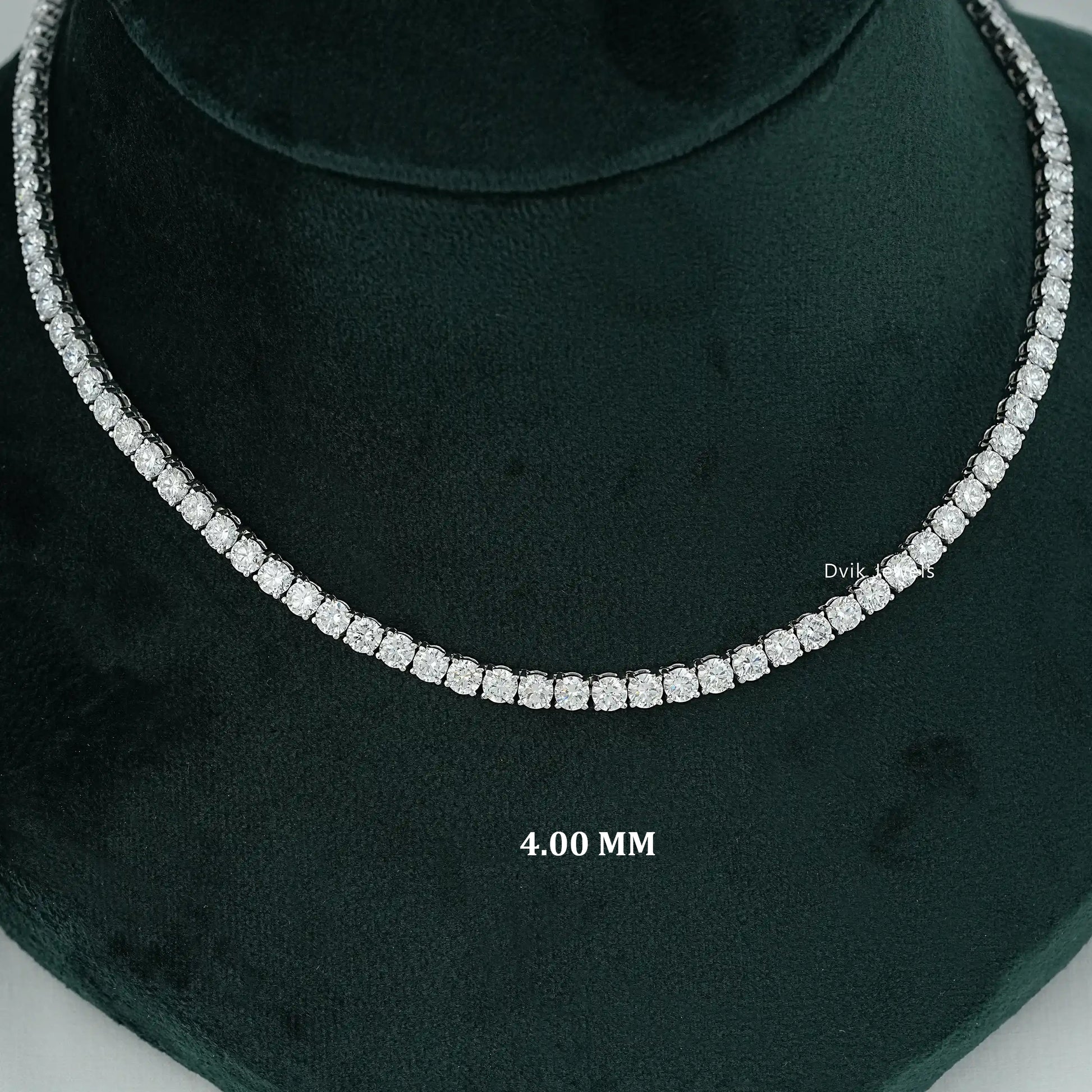 Round Cut Lab Grown Diamond Tennis Necklace Necklace