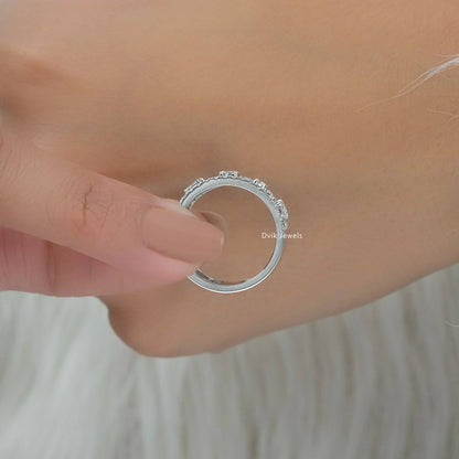 Multi Shape Lab Diamond Wide Band Ring Band